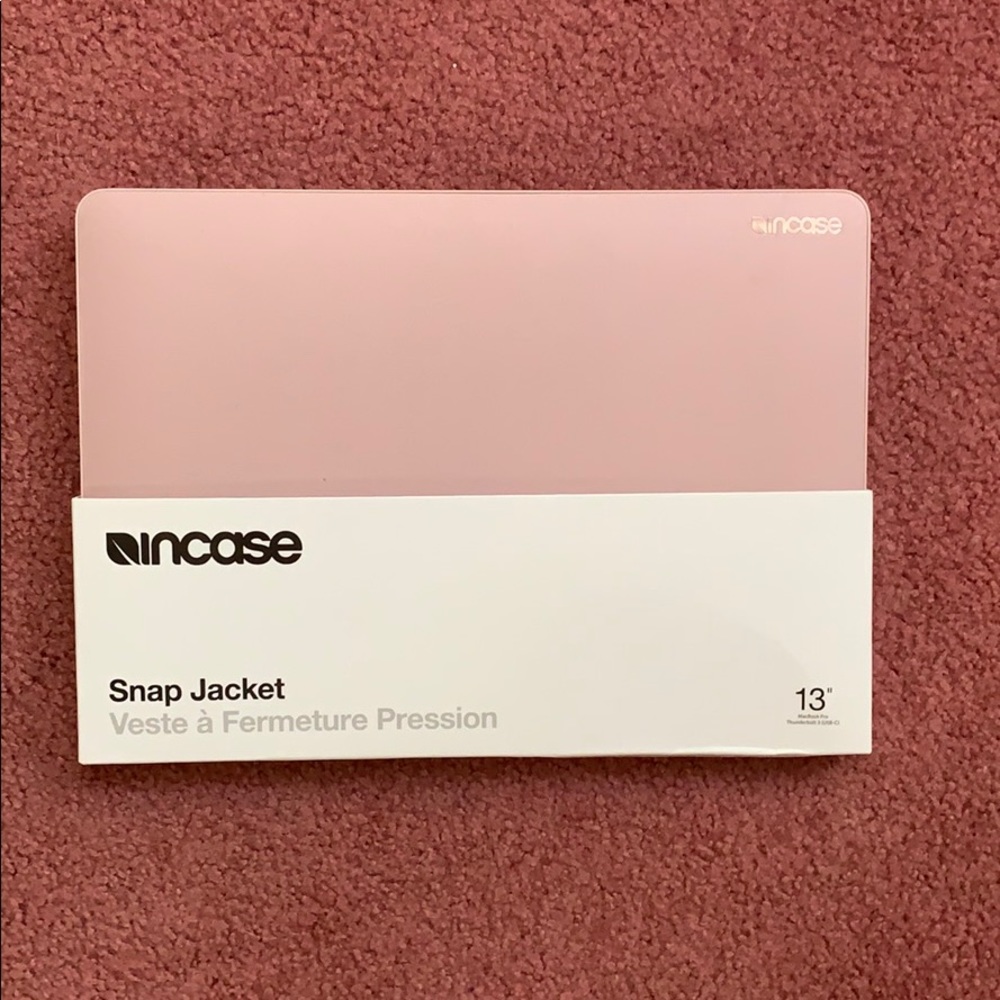 NWT Hard Laptop Case- Frosted light pink